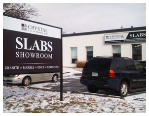Crystal Tile Marble Outdoor Signage