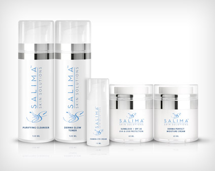 Salima Skin Solutions Packaging Design and Branding